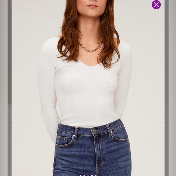 Mango white sweater/shirt - Picture 2 of 6